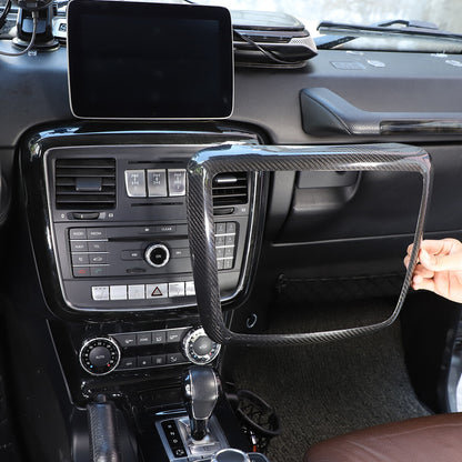5Pcs For Benz W463 G63 G65 G500 G550 AMG Real Carbon Fiber Interior Console Trim 16