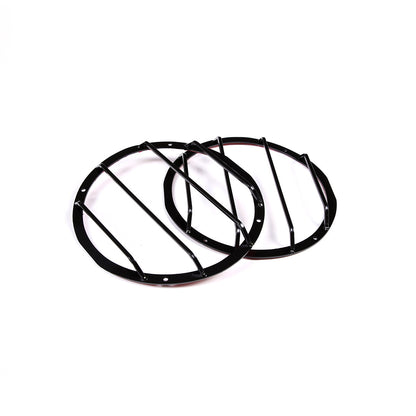 Black Steel Front Fog Light Lamp Frame Cover Trim For Hummer H3 05-09 12