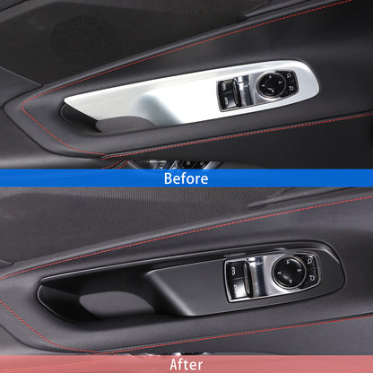 Matte Black ABS Full Interior Set Cover Trim Kit For Corvette C8 2020-25 - Styles 1-5 17