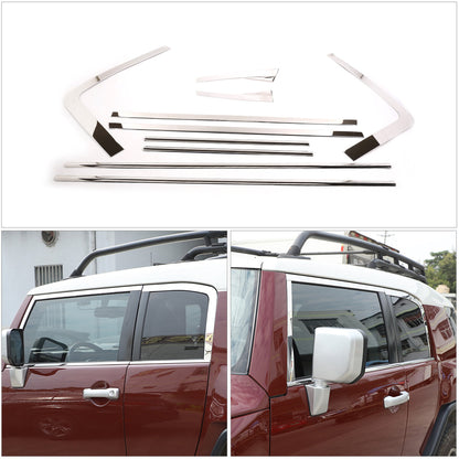For Toyota FJ Cruiser 07-21 Silver Steel Lower Window Strip Sill Molding Trim US 8