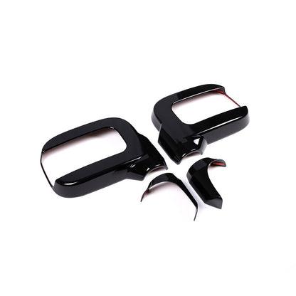 Glossy Black Side Door Mirror Cover Trims Moulding For 2003-09 Hummer H2 SUV SUT 6