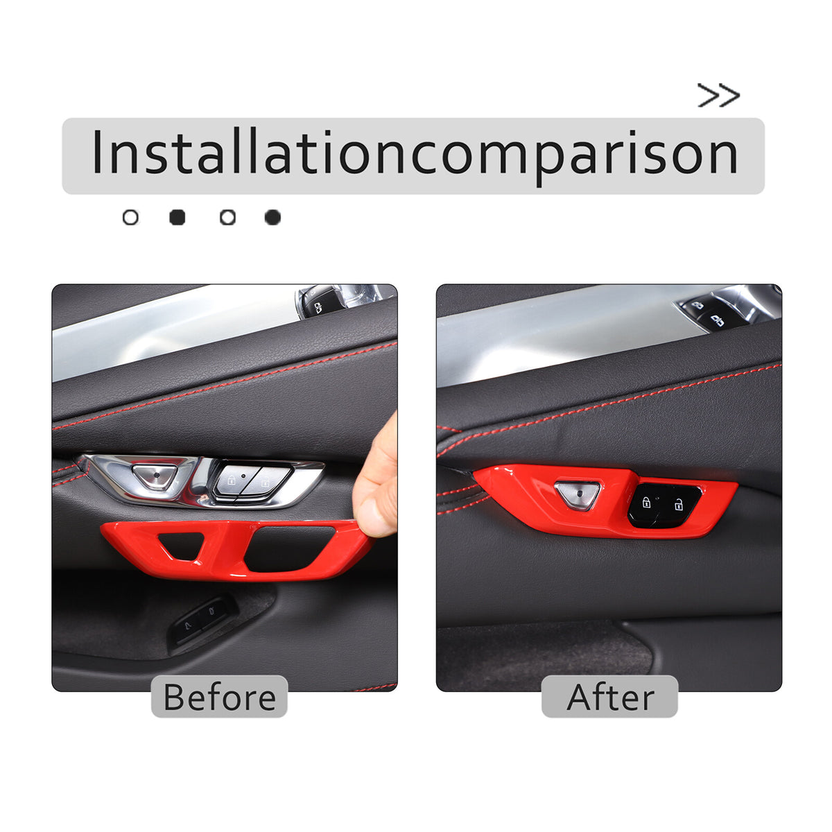 Red Full Interior Set Dash Panel Decor Cover Trim Kit For Corvette C8 2020-25 - Variants 16-20 18