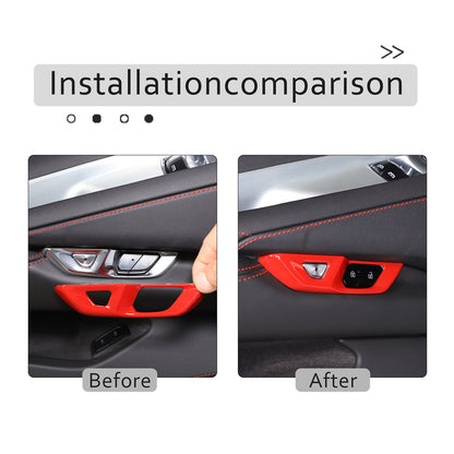 Red Full Interior Set Dash Panel Decor Cover Trim Kit For Corvette C8 2020-25 - Variants 16-20 18