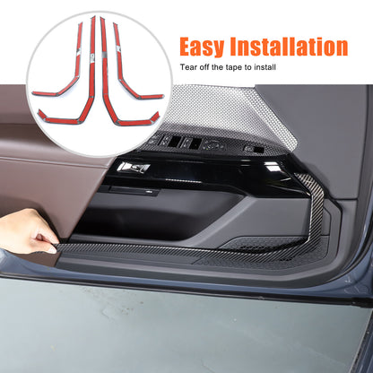 ABS Carbon Fiber Inner door Armrest panel Trim Cover For BMW 7 Series G70 23-25 16