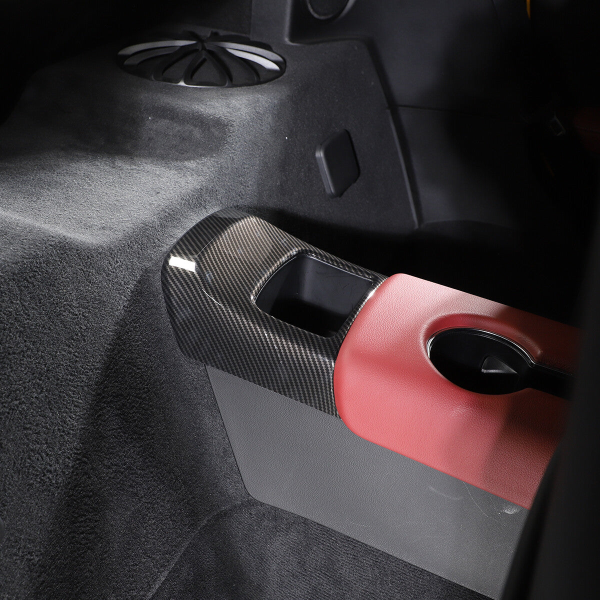 ABS Carbon Rear storage compartment box cover trim For Toyota GR Supra 19-24 US 4
