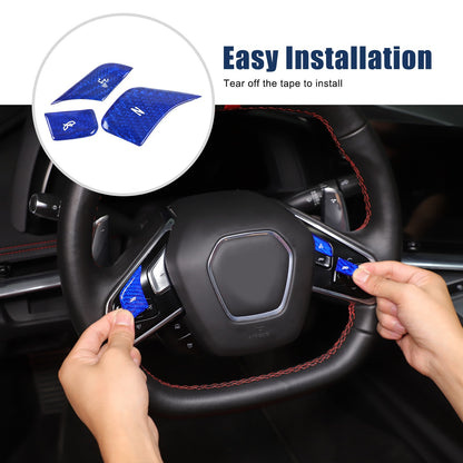 Blue Real Carbon Fiber Full Interior Set Decor Trim Kit for Corvette C8 20-25 - Variants 21-25 39