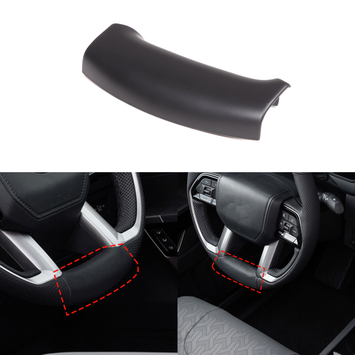 Matte Black ABS Interior Decoration Cover Trim Kit For Toyota Tundra 2022-26 US - Variants 6-10 15