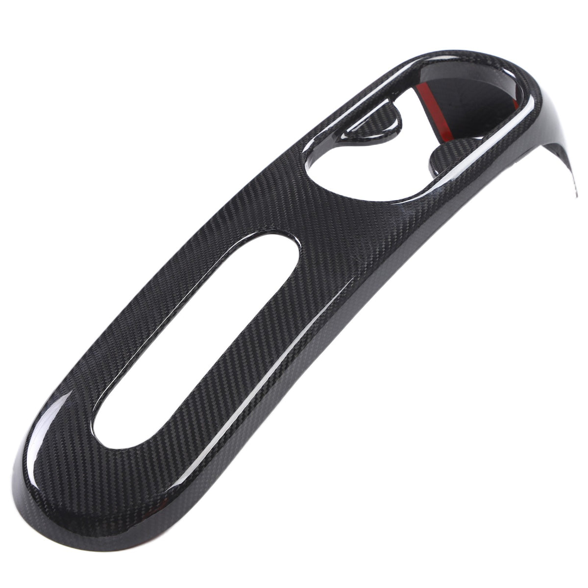 Real Carbon Fiber Handbrake & Cup Holder Panel Trim For Fiat 500 312 2007-2015 14