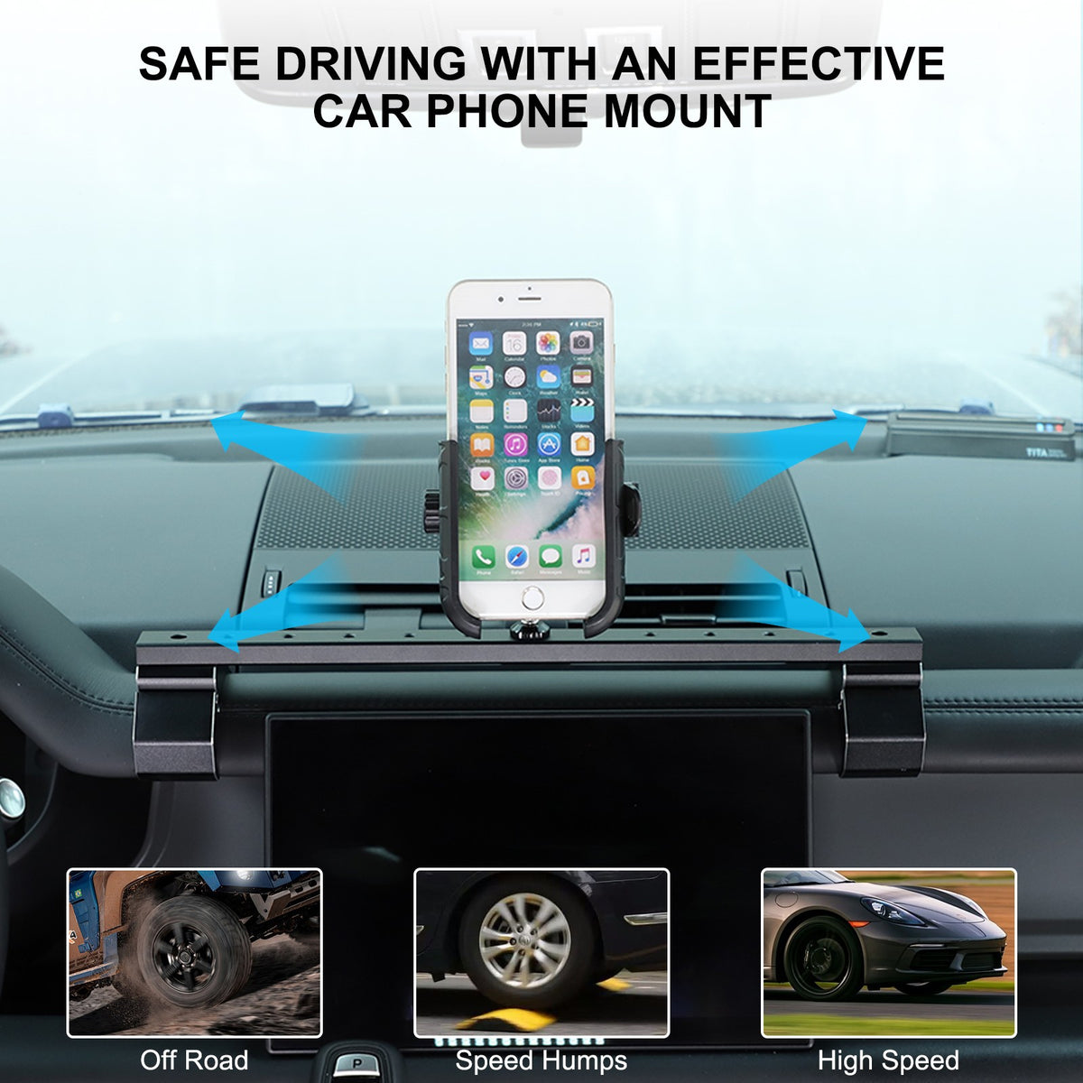Multi-Functional Center Phone Holder Bracket For Land Rover Defender L663 20-23 5