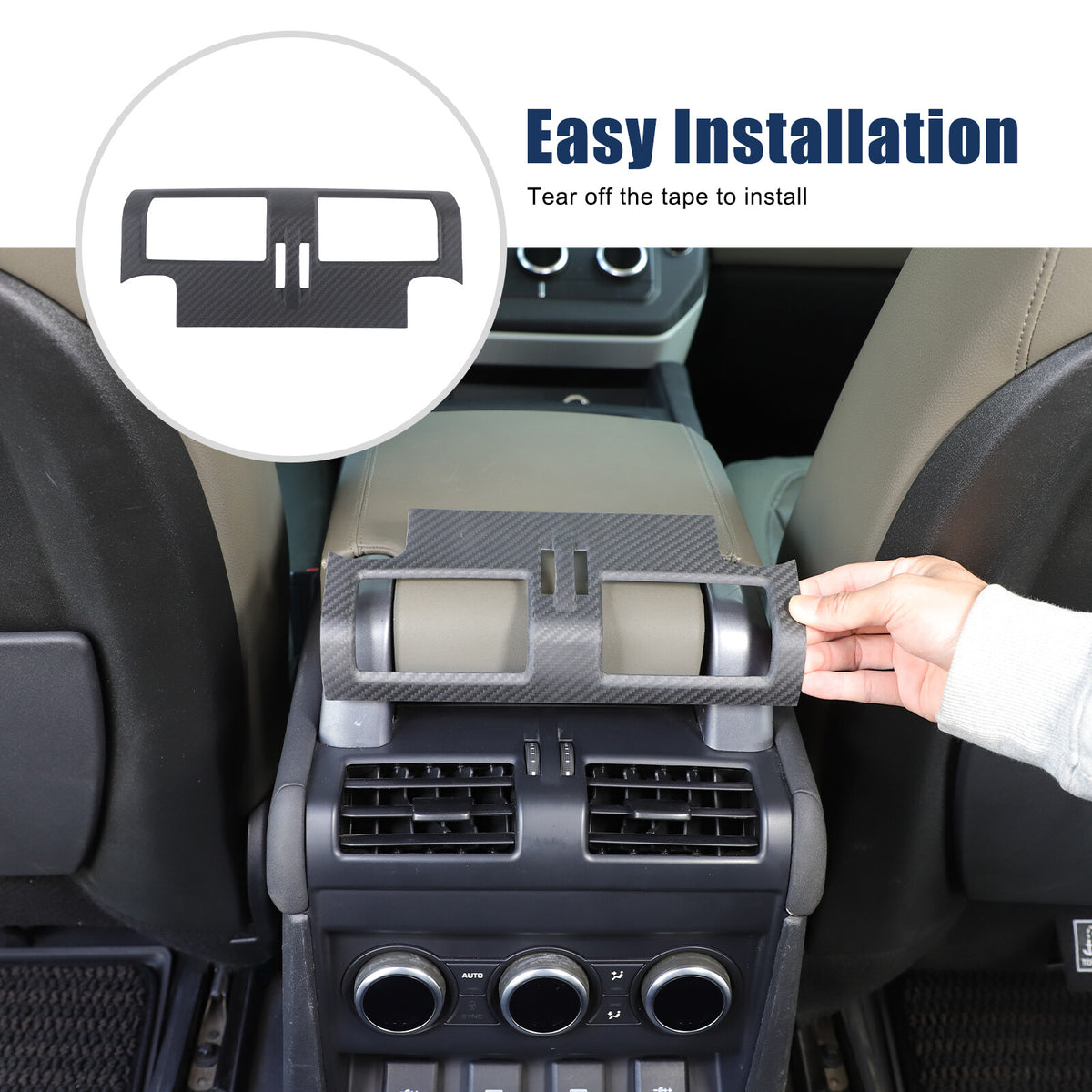 Matte Real Carbon Fiber Rear Air Vent Frame Trim For LR Defender L663 2020-2023 5