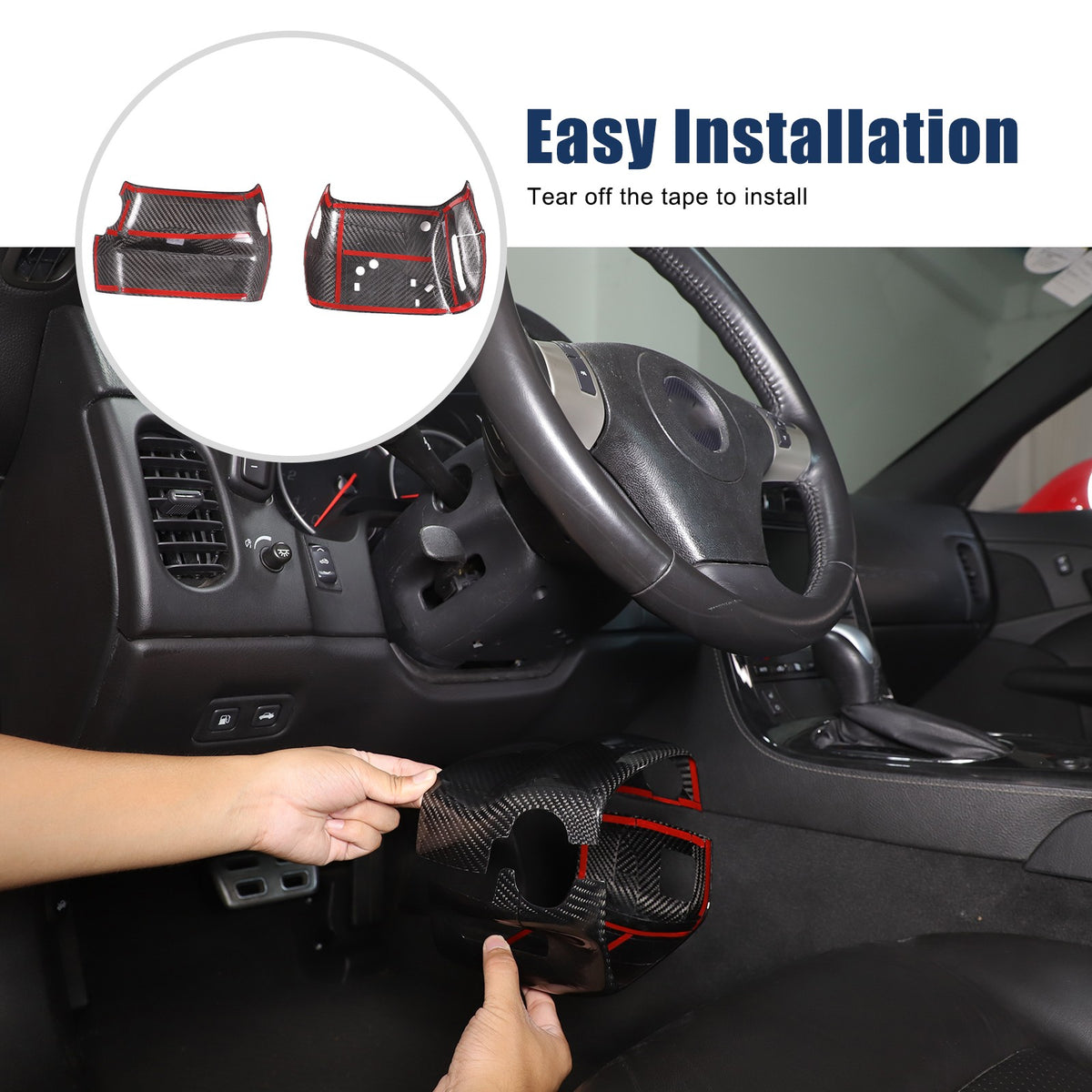 Real Dry Carbon Fiber Full Interior Set Decor Trim Kit for Corvette C6 2005-13 - Styles 21-25 48
