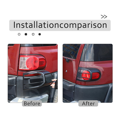For 2007-2021Toyota FJ Cruiser Rear Tail Light Lamp Cover Trim Matte Black 2PCS 5
