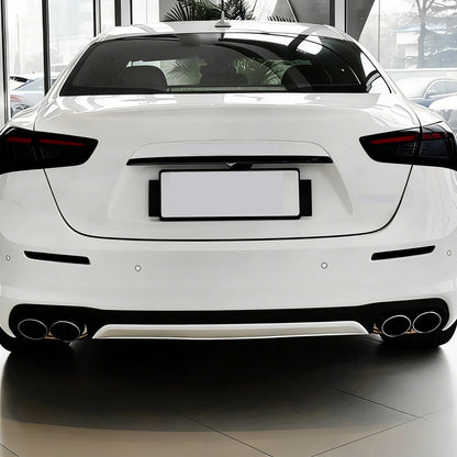 Smoked Black Rear Fog Tail Light Lamp Cover Trim For Maserati Ghibli 18-23 US 18