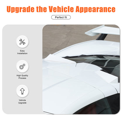 White ABS Rear Windshield Spoiler Trim Cover For Corvette C8 Coupe 2020+ 8