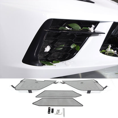 Front GRILL GUARD Side Vent Intake Mesh Grille Insert W/ Screws For Corvette C8 2