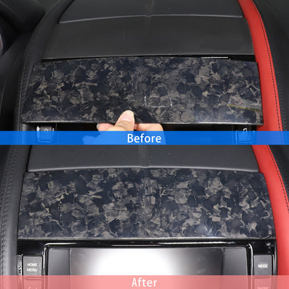 Forged Carbon Fiber Navigation Screen Top Panel For Jaguar F-TYPE 2013-2022 10
