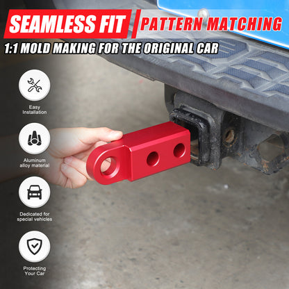 Red Aluminum Alloy Trailer Mount Receiver Hitch Tow Hook For Toyota Tacoma 16-22 19
