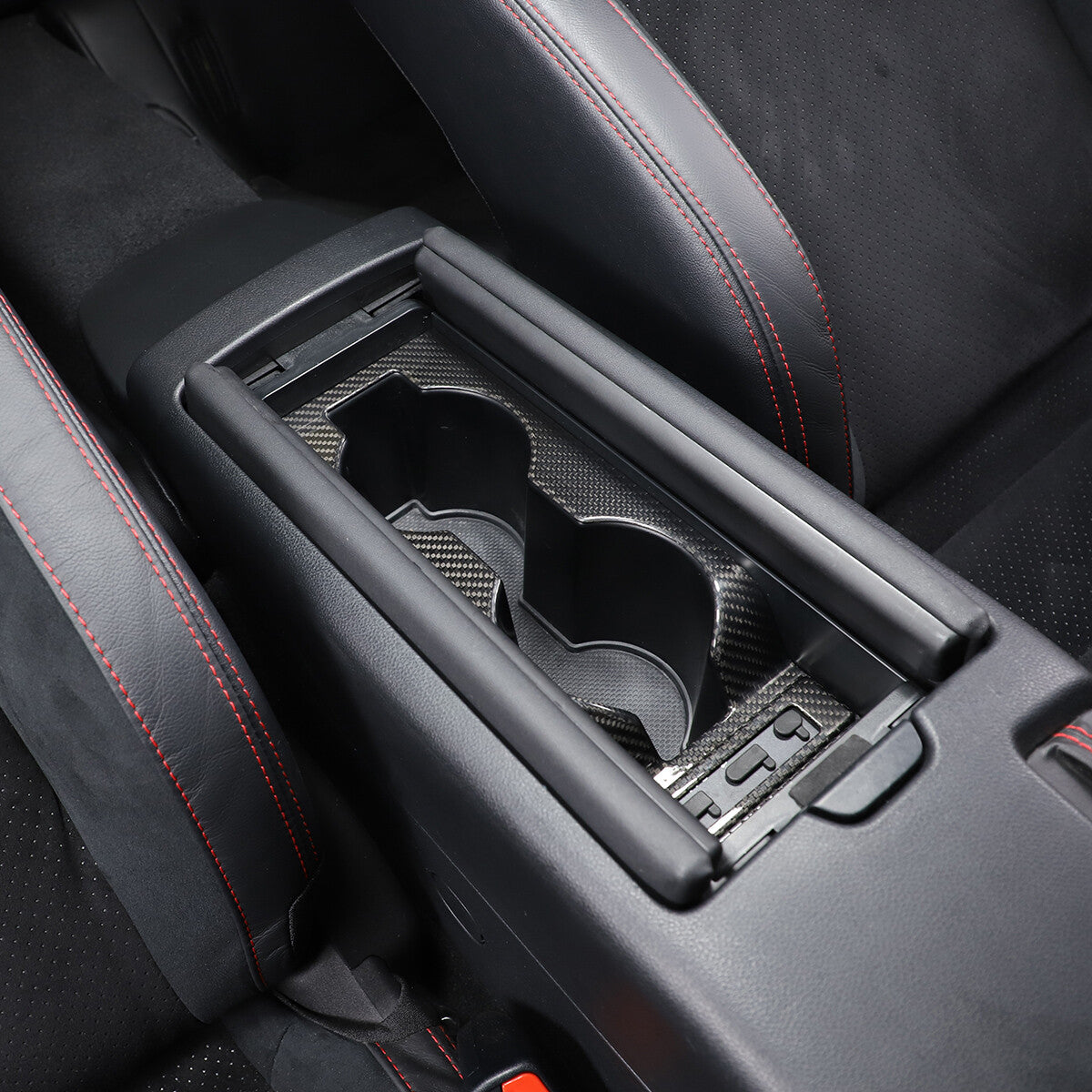 Real Carbon Gear Shift Cup Holder Cover Trim For Tayota GR86/Subaru BRZ 2022 US 6