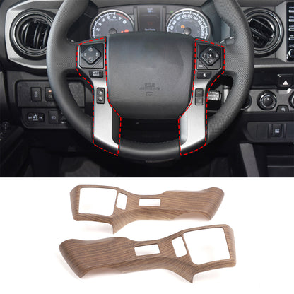 Wood Grain Interior Whole Set Panel Cover Trim Kit For Toyota Tacoma 2016-23 7