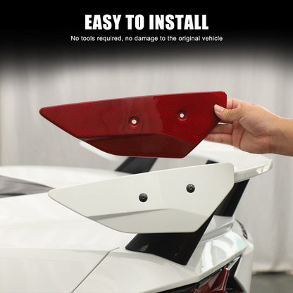 Replacement Red Real Carbon Fiber Rear Spoiler Panel Trim For Corvette C8 2020+ 9