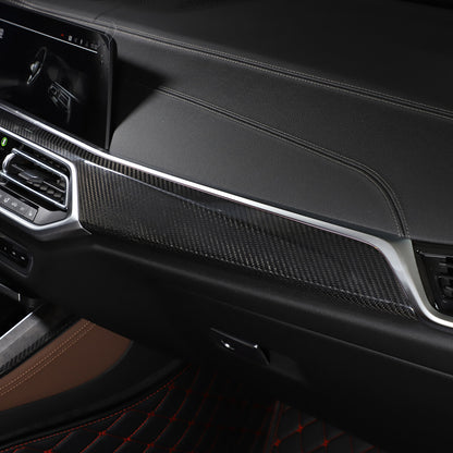Real Carbon Fiber Interior Dashboard Panel Cover Trim For BMW X5 2019-2023 US 8