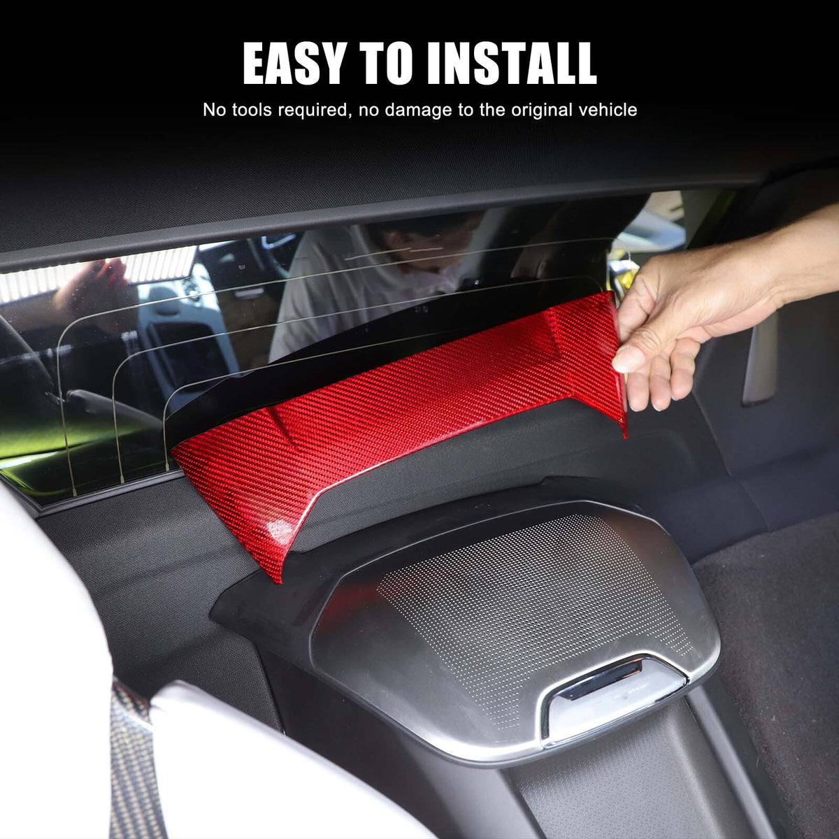 Red Real Carbon Fiber Interior Full Decor Cover Trim Kit for Corvette C8 2020-25 - Variants 31-32 16