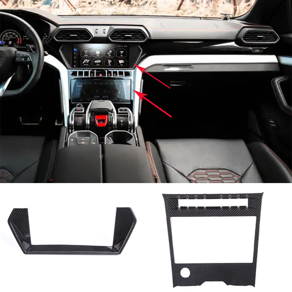Carbon Fiber Air Condition Navigation Panel Trim For Lamborghini URUS 18-23 US 1