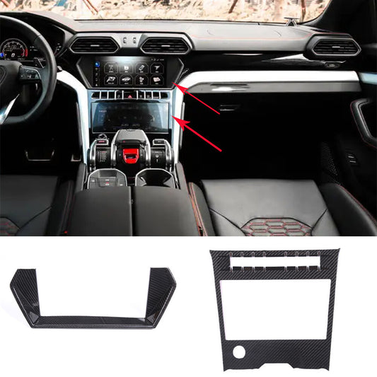 Carbon Fiber Air Condition Navigation Panel Trim For Lamborghini URUS 18-23 US 1