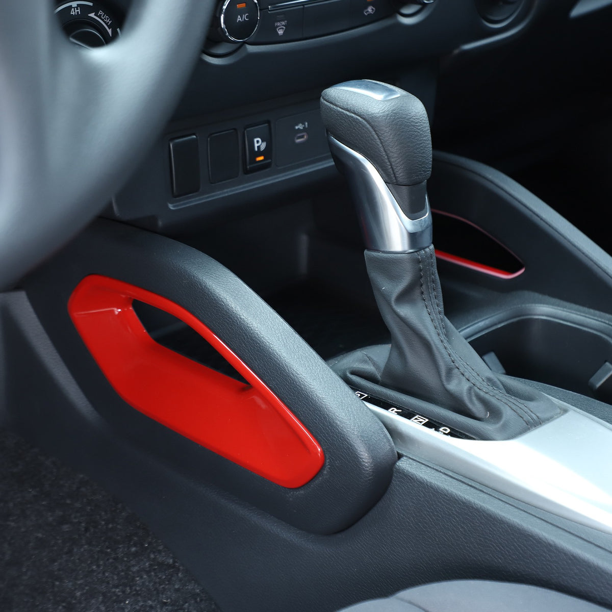 Sport Red ABS Center Console Side Armrest Trim Cover For Nissan Frontier 22+ US 16