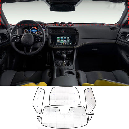 Car Full Sun Shade Windshield Window Sunshade Cover For Nissan 400Z RZ34 23+ US 2