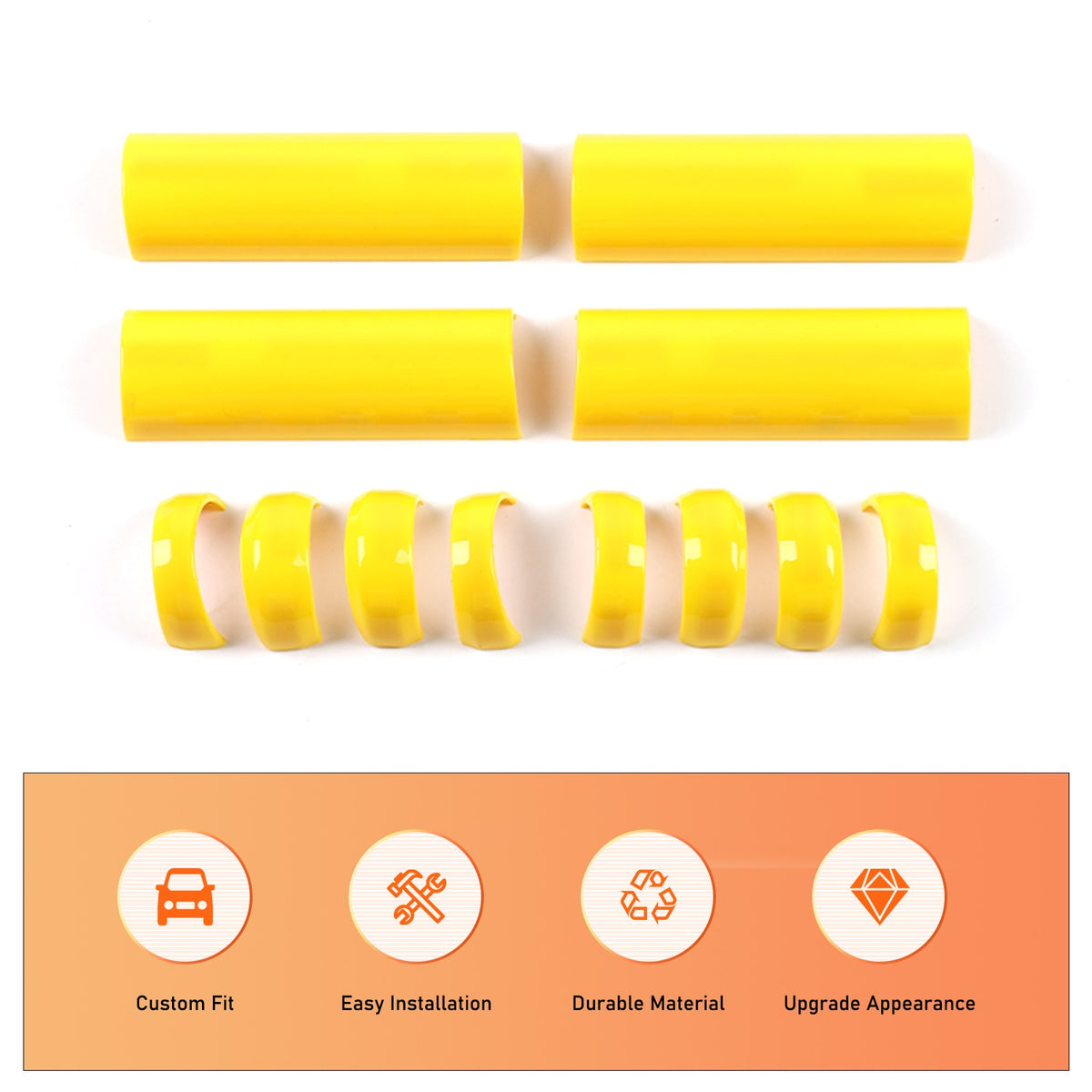 Yellow Interior Door Panel Handle Cover Trim For Toyota FJ Cruiser 2007-2021 US 10