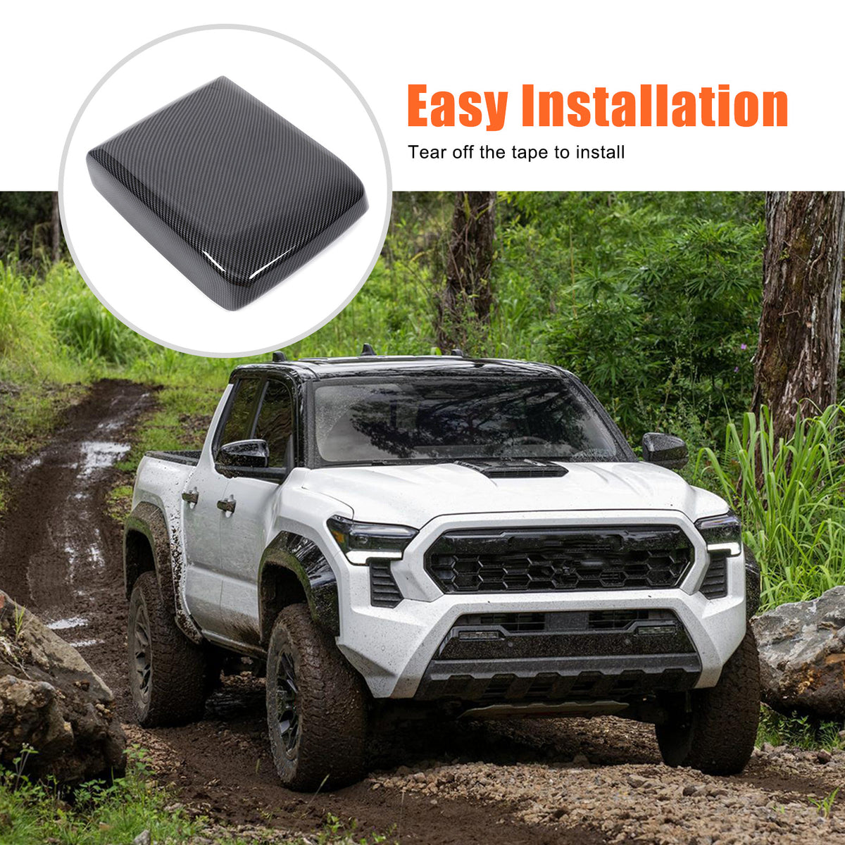ABS Carbon Fiber Interior Full Set Panel Cover Trim Kit for Toyota Tacoma 24-26 - Styles 11-15 21