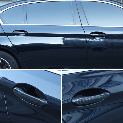 Real Carbon Fiber Outer Door Handle Protector Cover For BMW 5 Series 2022 3