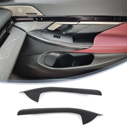 Real Carbon Fiber Window Lift Switch Button Trim Frame For BMW 5 Series G60 24+ 21