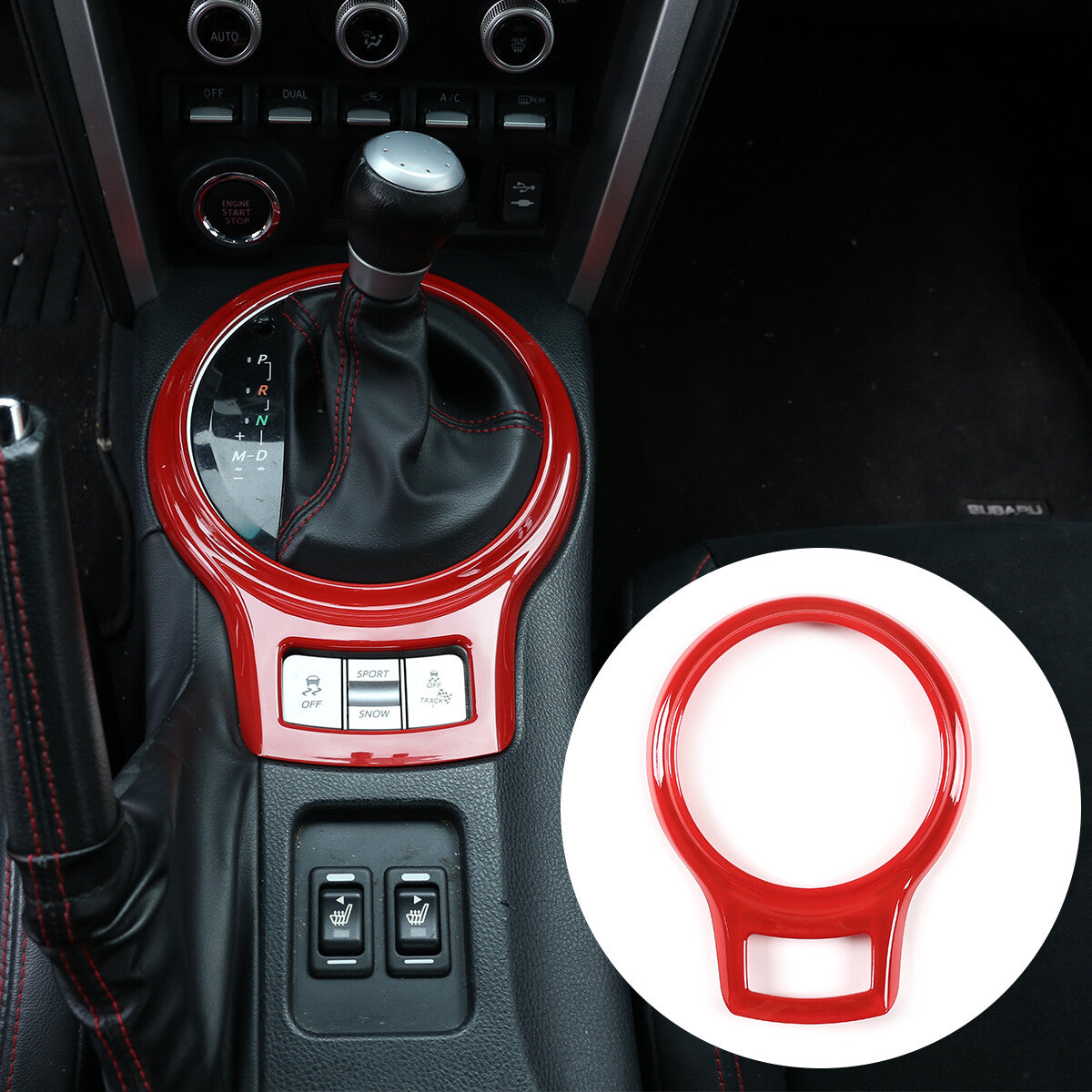 Spoprts Red ABS Interior Full Trim Set For Toyota GT86 Subaru BRZ 2012-2020 4