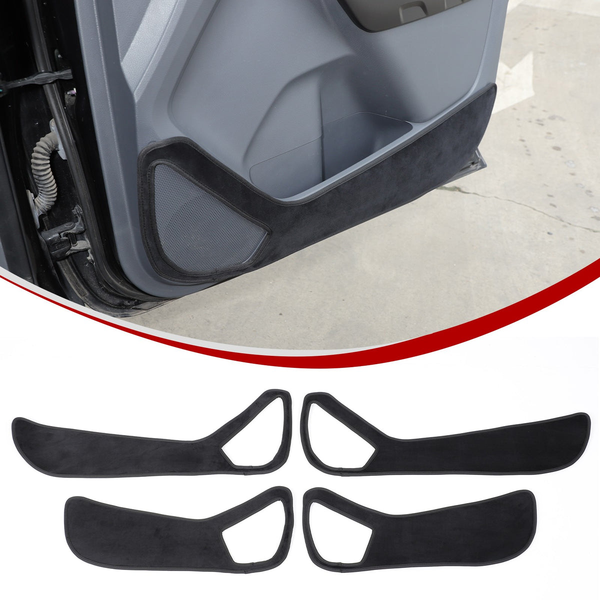 Door Side Anti-Kick Anti-Dirty Guard Cover Trim For Ford Ranger T7 T8 2015-2021 17