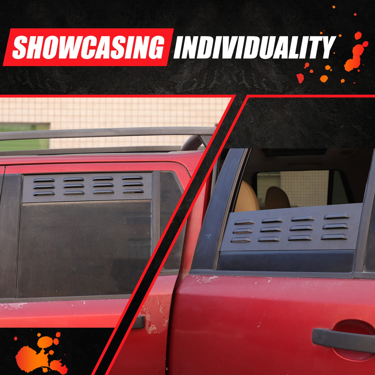 Rear Door Window Louver Air Vent Panel Trim Cover For LR Freelander 2 L359 07-15 12