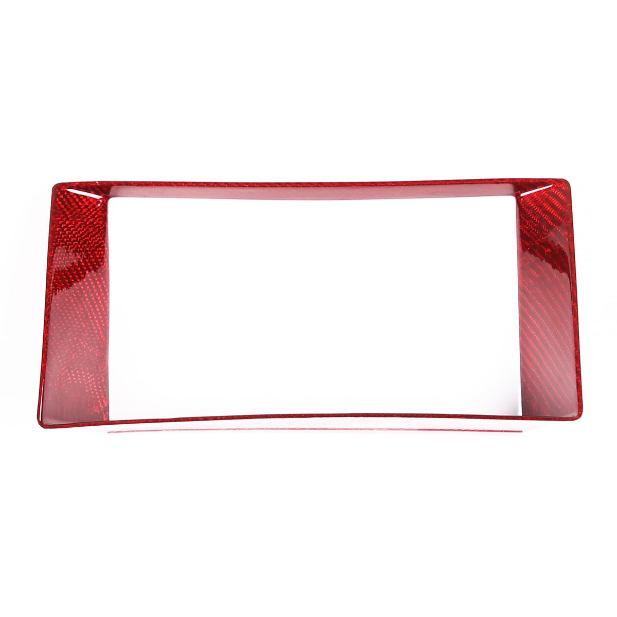 Red Carbon Fiber Dashboard Navigation Cover Trim for For Jaguar F-TYPE 2013-18 9