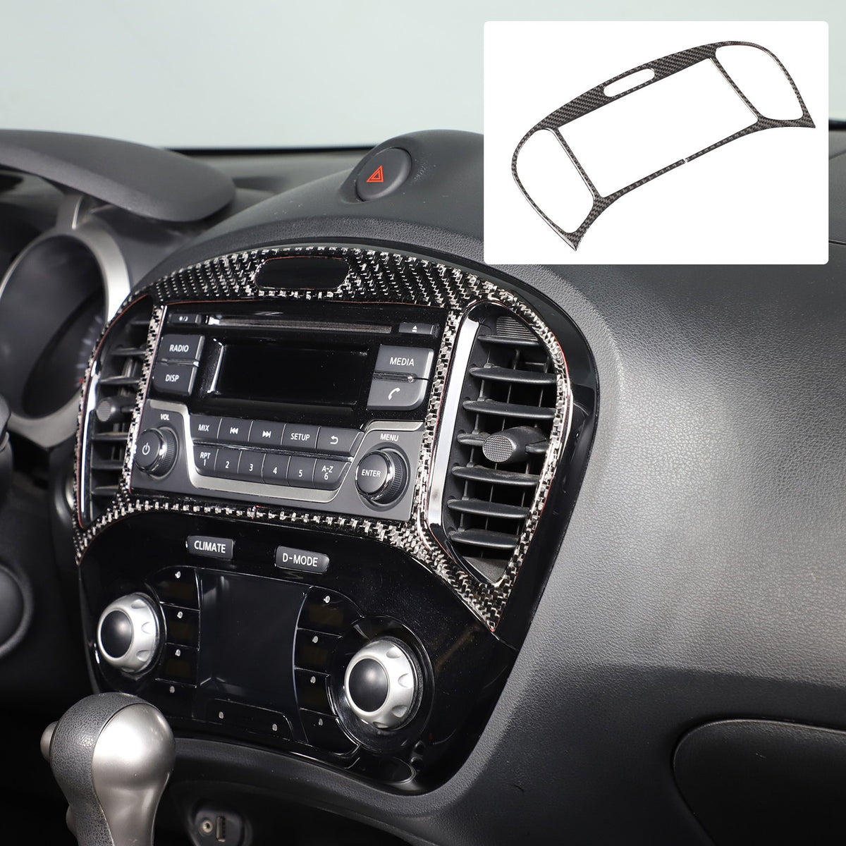 Soft Carbon Fiber Interior Center Console trim Sticker For Nissan Juke 2011-2019 98