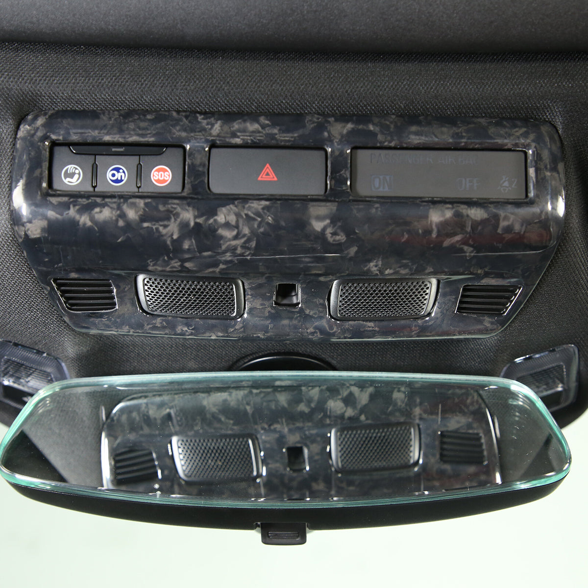 Forged Carbon Fiber Reading Light Trim Frame Cover For Corvette C8 2020-2026 4