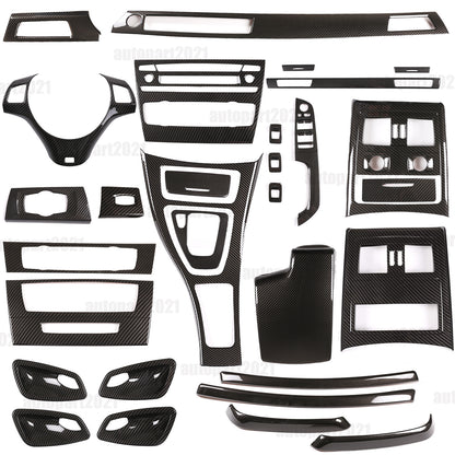 Carbon Fiber ABS Interior Decoration Cover Trim Kit For BMW 3 Series E90 2005-12 - Variants 11-15 1