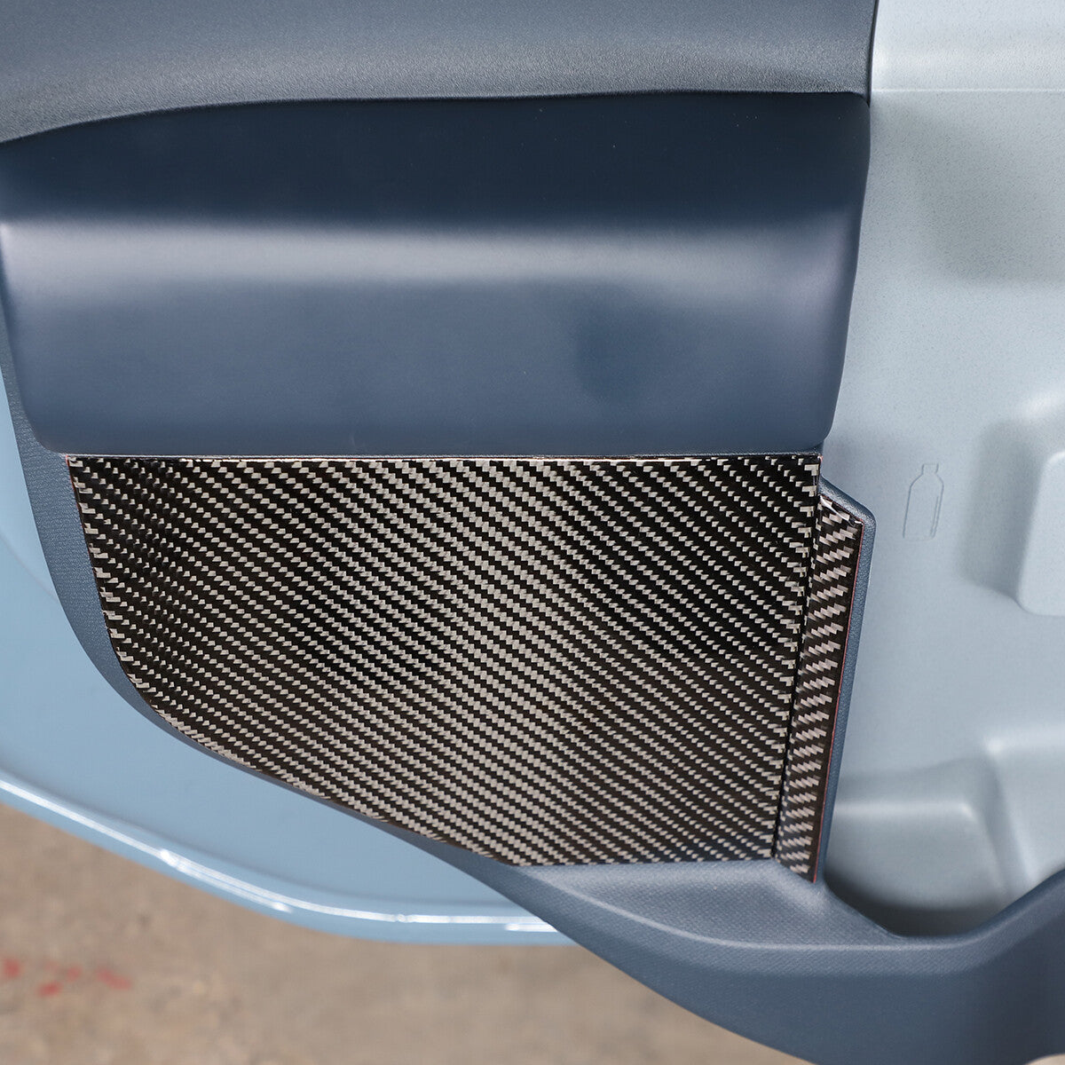 Soft Carbon Fiber Inner Door Anti-Kick Panel Cover Trim For Ford Maverick 2022+ 5
