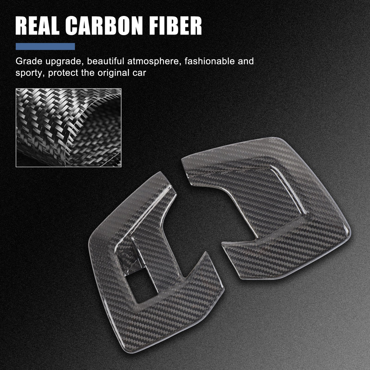 Real Carbon Fiber Rear Door Switch Cover Trim For Lamborghini Urus 2018-21 US 4