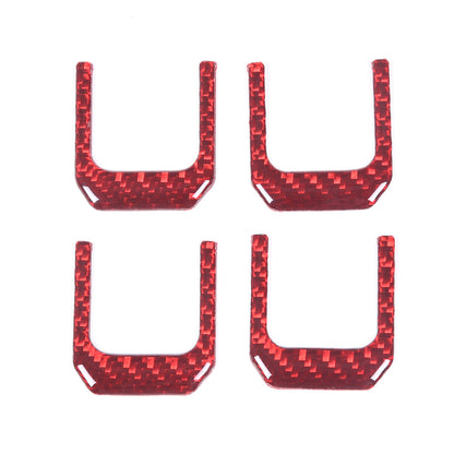 Red Soft Carbon Fiber Interior Decor Trim Kit Cover Set For Corvette C8 20-25 141