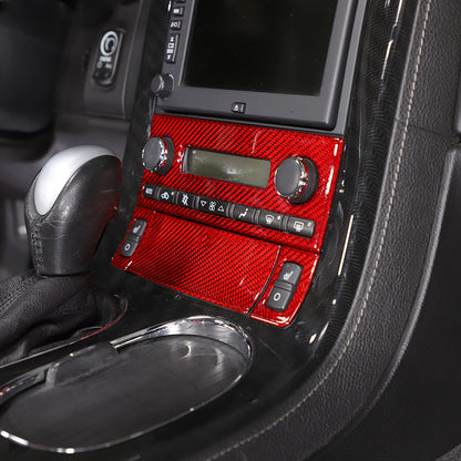 Red Real Carbon Fiber Center Console Air Conditioner Trim For Corvette C6 05-13 11