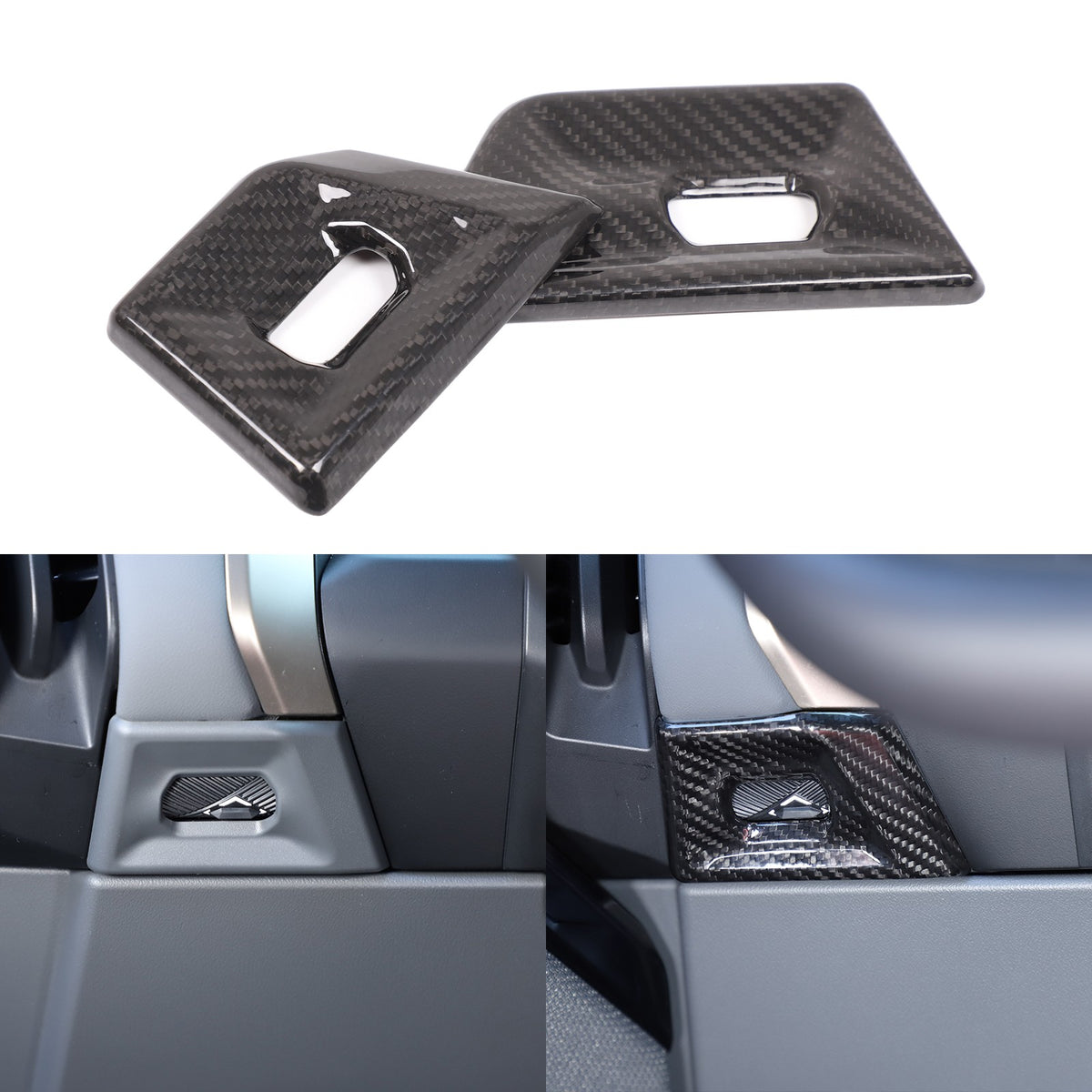 Real Carbon Fiber Dash Side Air Vent Adjustment Trim For BMW X3 G45 2025+ 1