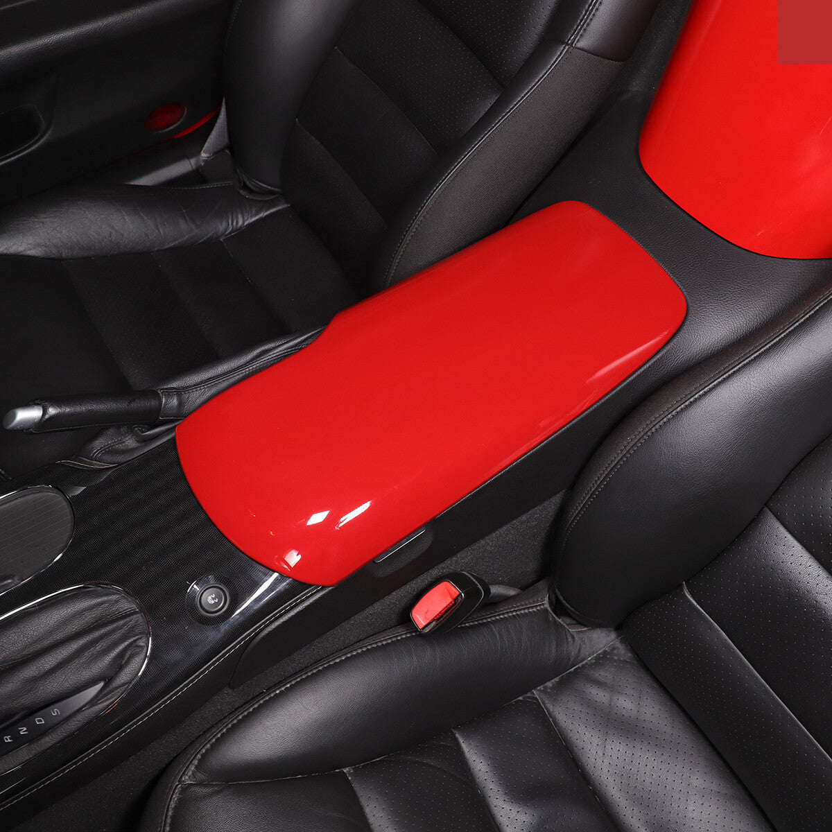 Red Center Console Armrest Box Cover Trim For Corvette C6 2005-2013 US 9