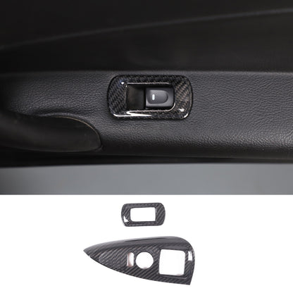 Real Dry Carbon Fiber Window Lift Switch Frame Trim For Corvette C6 2005-2013 5