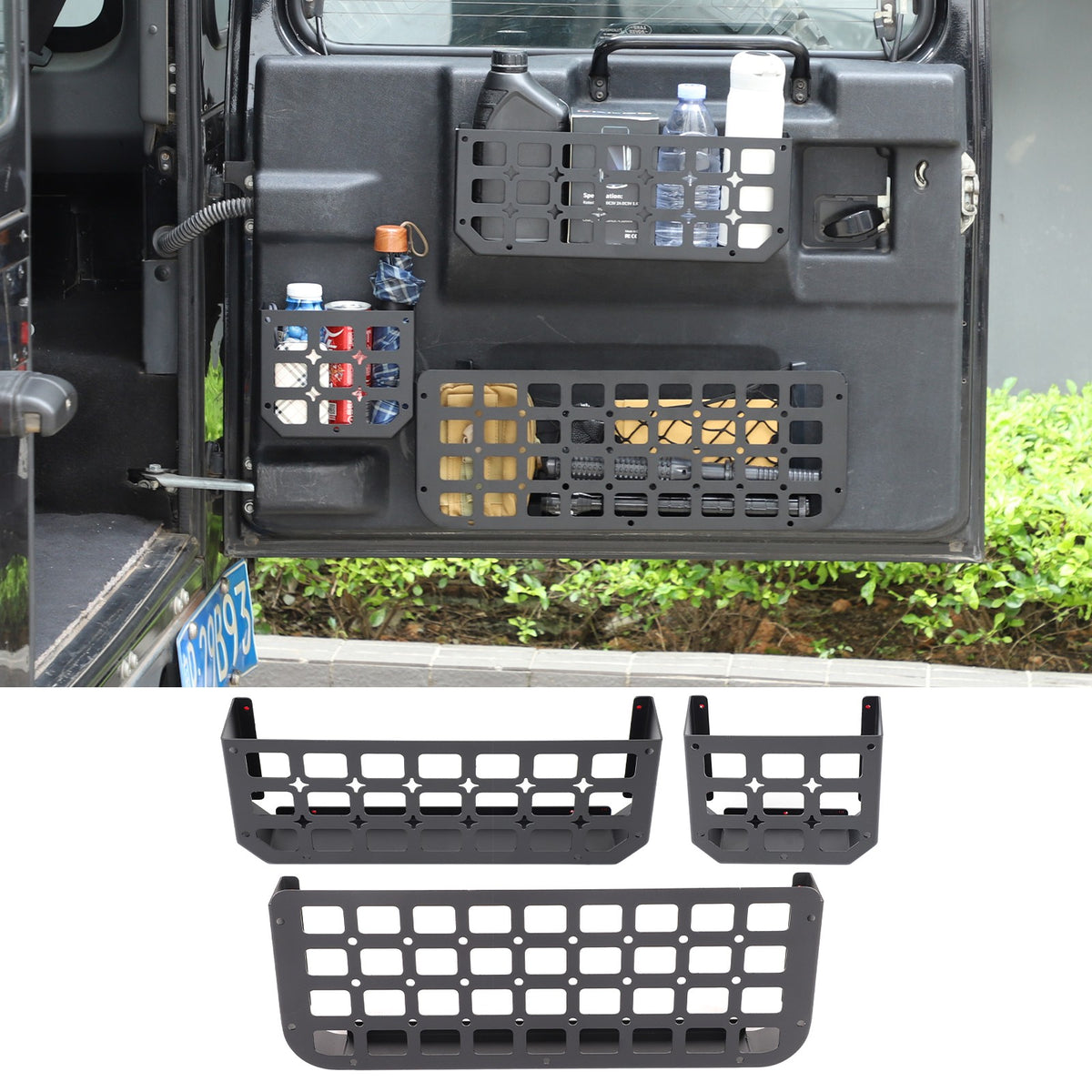 Tailgate Molle Panel Storage Basket For Land Rover Defender L316 2004-2018 60