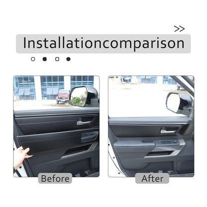 Matte Black Inner Interior Door Handle Panel Trim Cover For Toyota Tundra 2022+ 6
